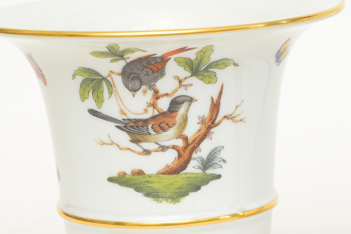 Pair of Herend 'Rothschild Bird' China Pieces