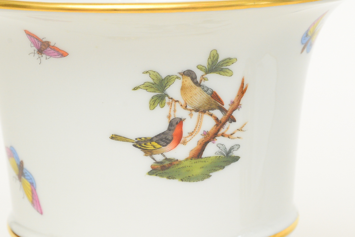 Pair of Herend 'Rothschild Bird' China Pieces