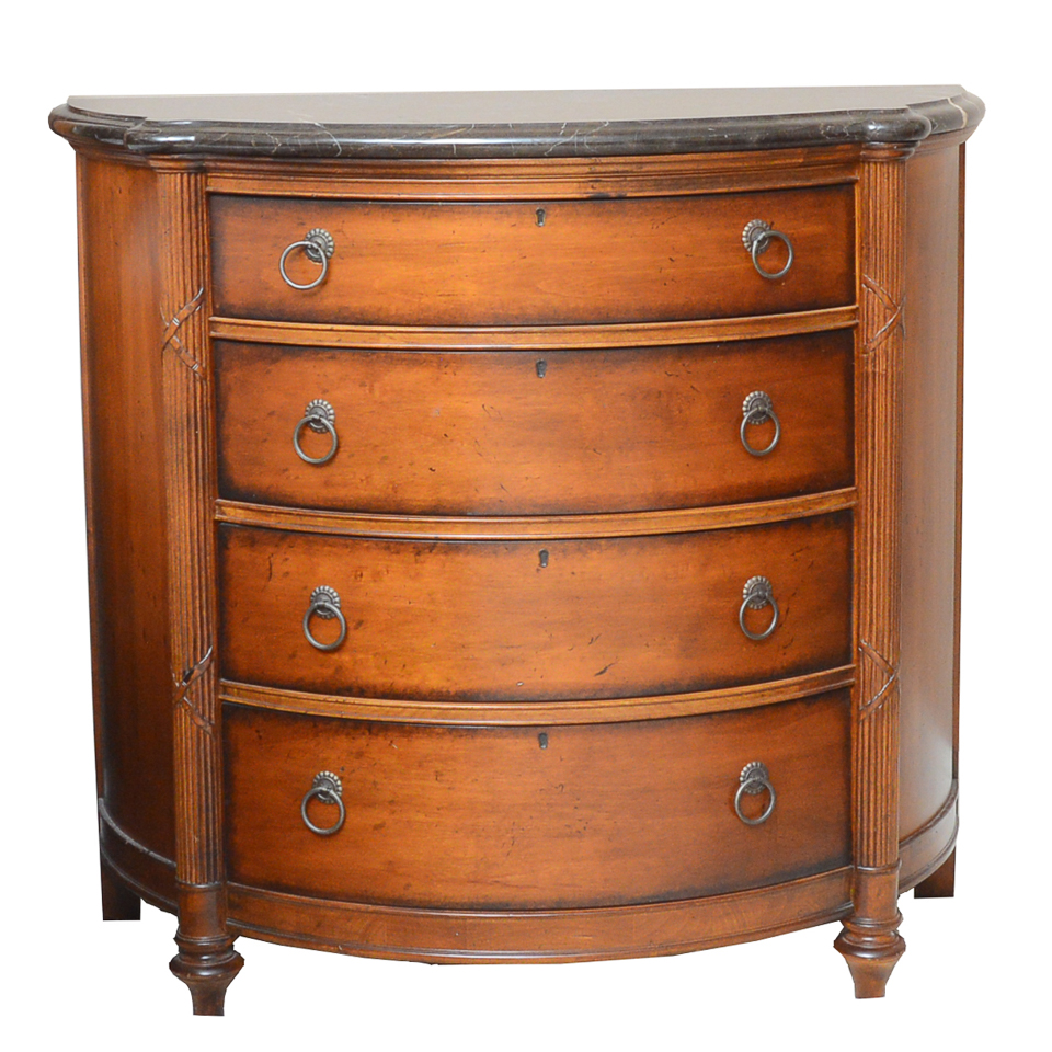 Marble Top Demilune Nighstand from the Southern Living Collection by Lexington EBTH