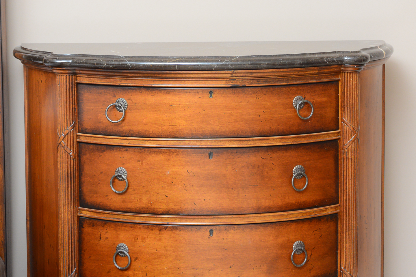 Marble Top Demilune Nighstand from the Southern Living Collection by Lexington