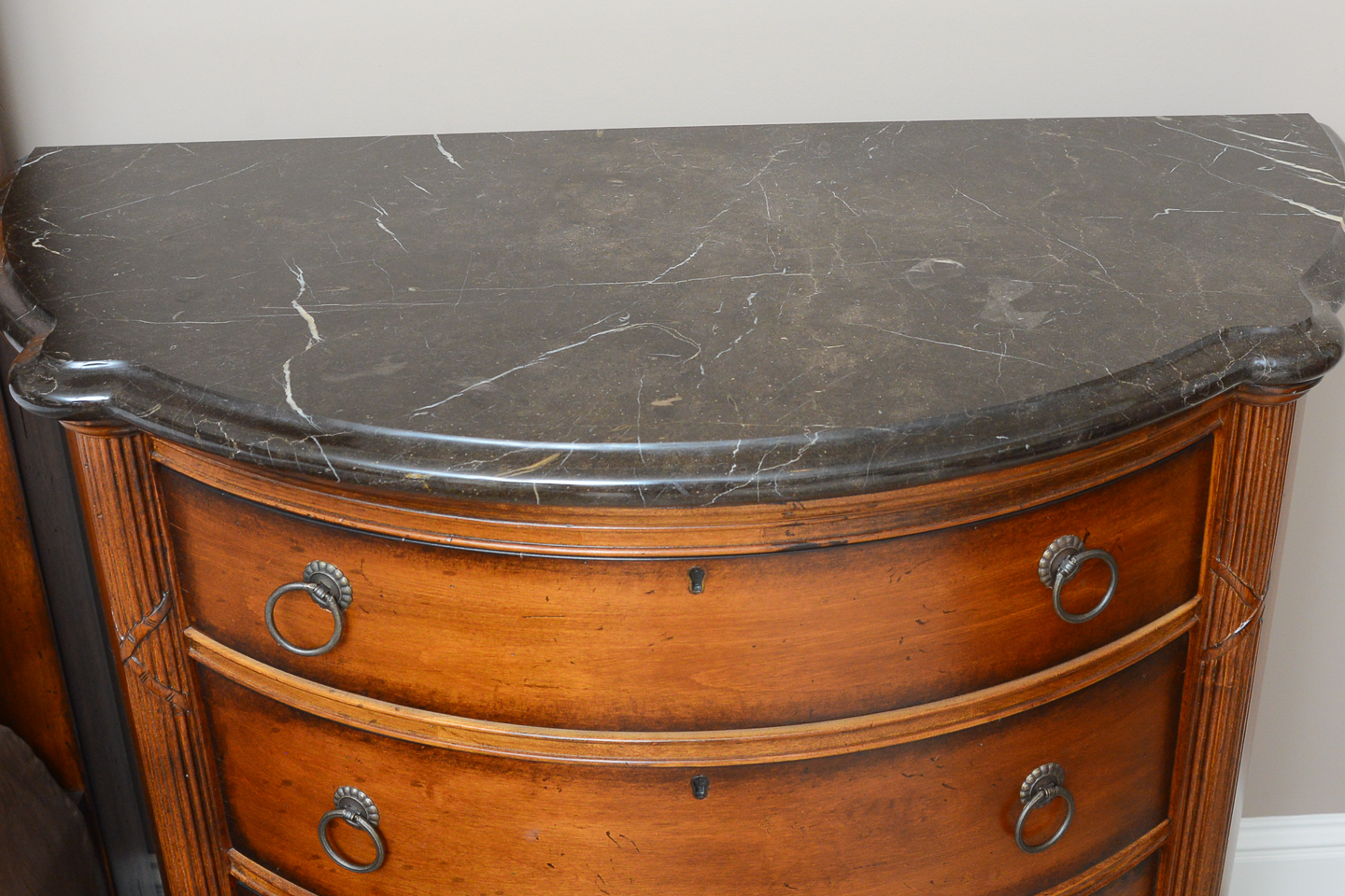 Marble Top Demilune Nighstand from the Southern Living Collection by Lexington