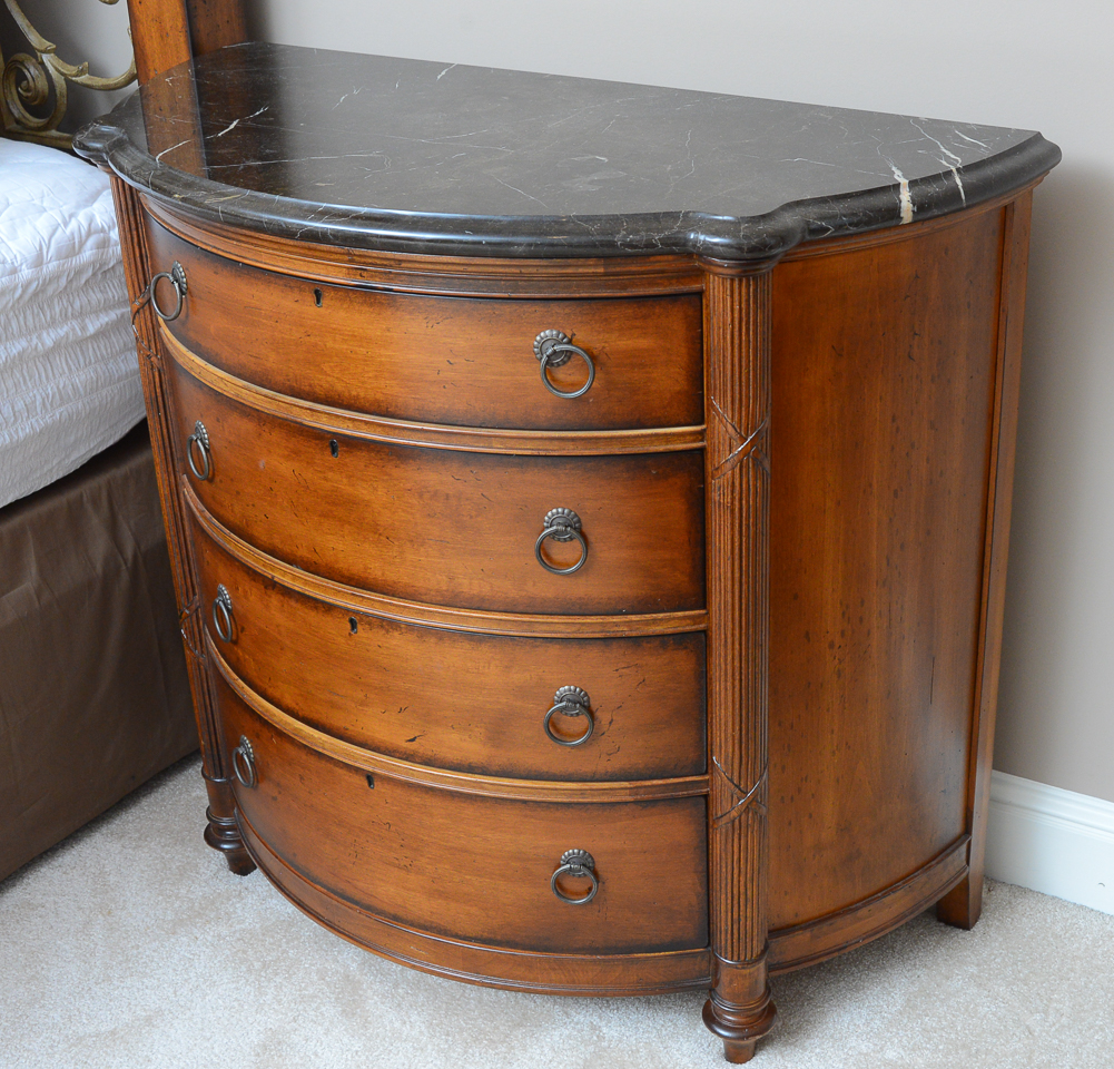 Marble Top Demilune Nighstand from the Southern Living Collection by Lexington