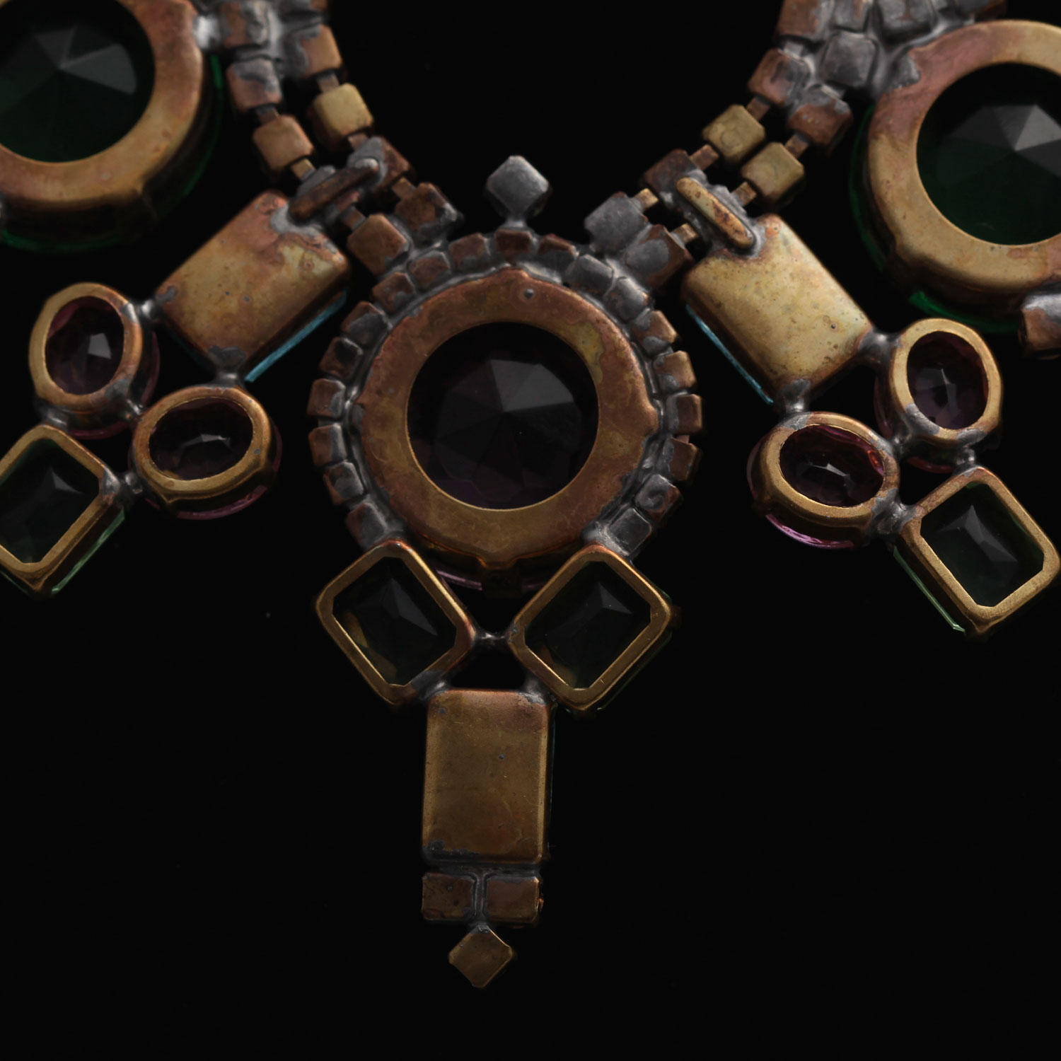 Vintage Lillian Czech Crystal Statement Necklace