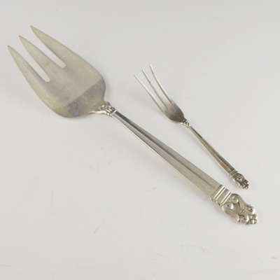Two International Silver Co. "Royal Danish" Sterling Silver Forks