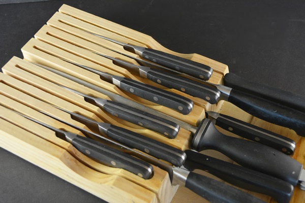 Calphalon, Henkel and Other Knives with Knife Block