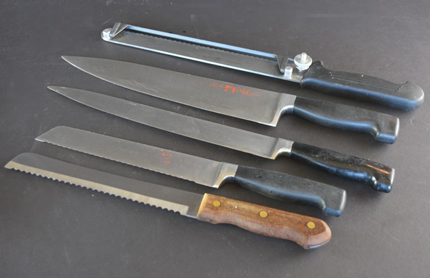 Calphalon, Henkel and Other Knives with Knife Block