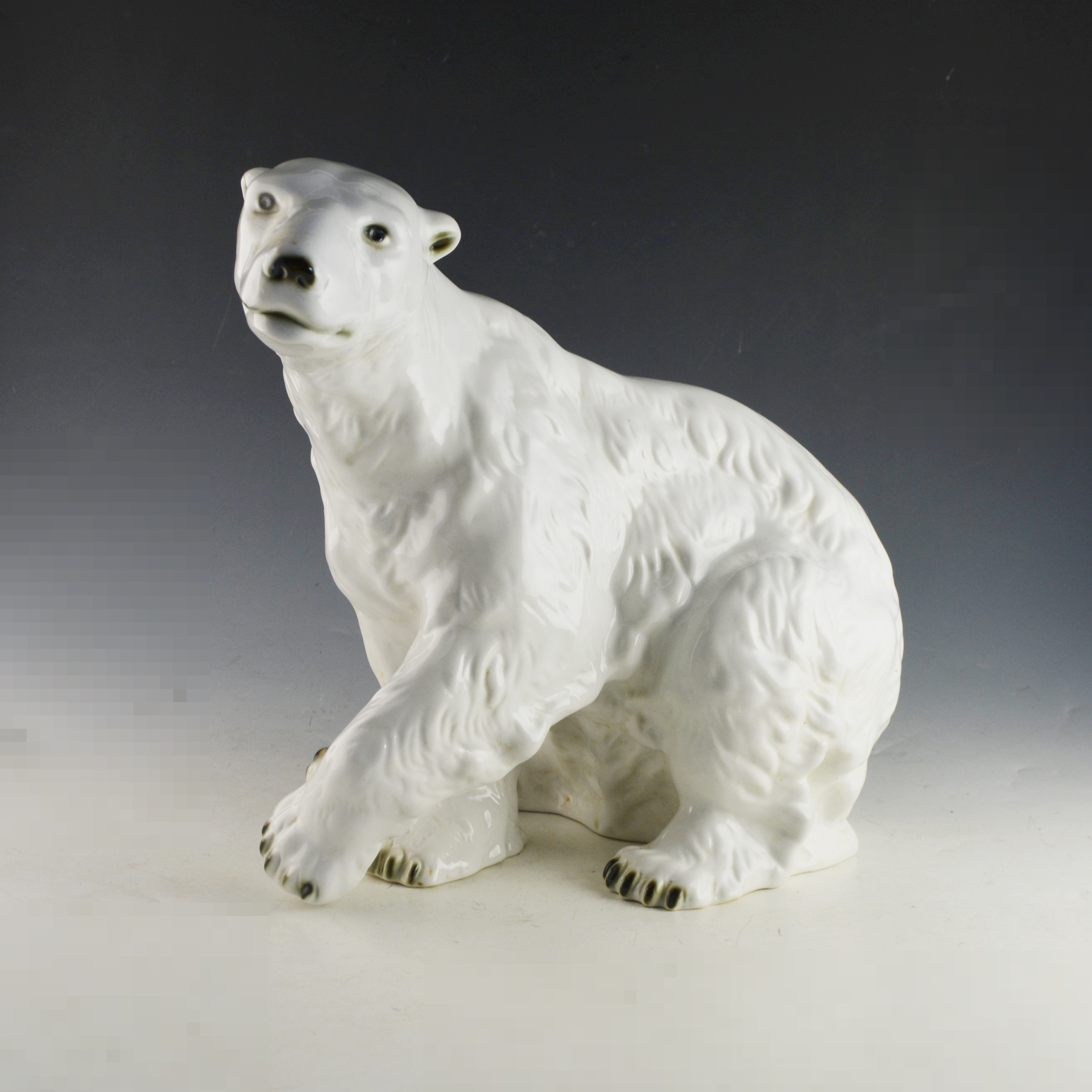 Ceramic Polar Bear Sculpture