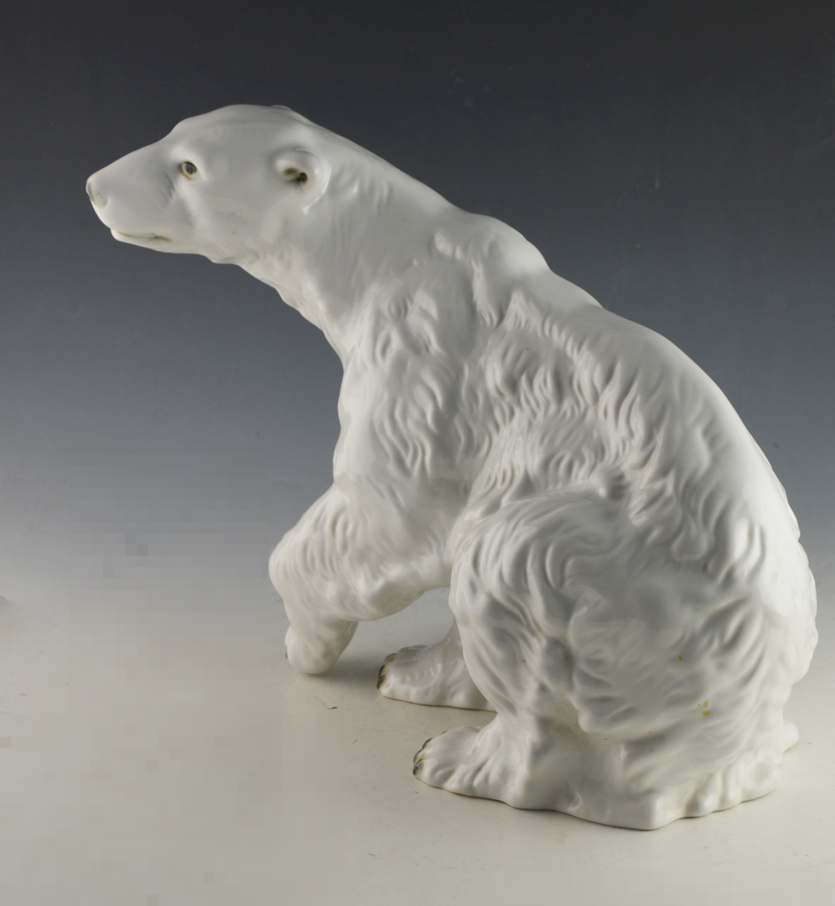 Ceramic Polar Bear Sculpture