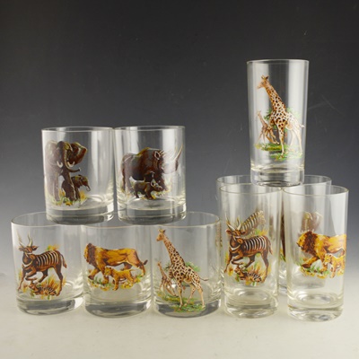 Safari Animal Drinking Glasses and Tumblers and Ned Smith Tumblers