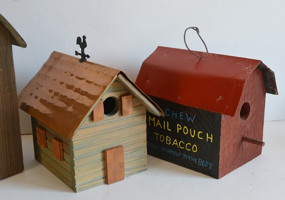 Four Wood Bird Houses