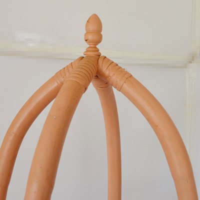 Painted Wood Shelf and Painted Wood Plant Stand