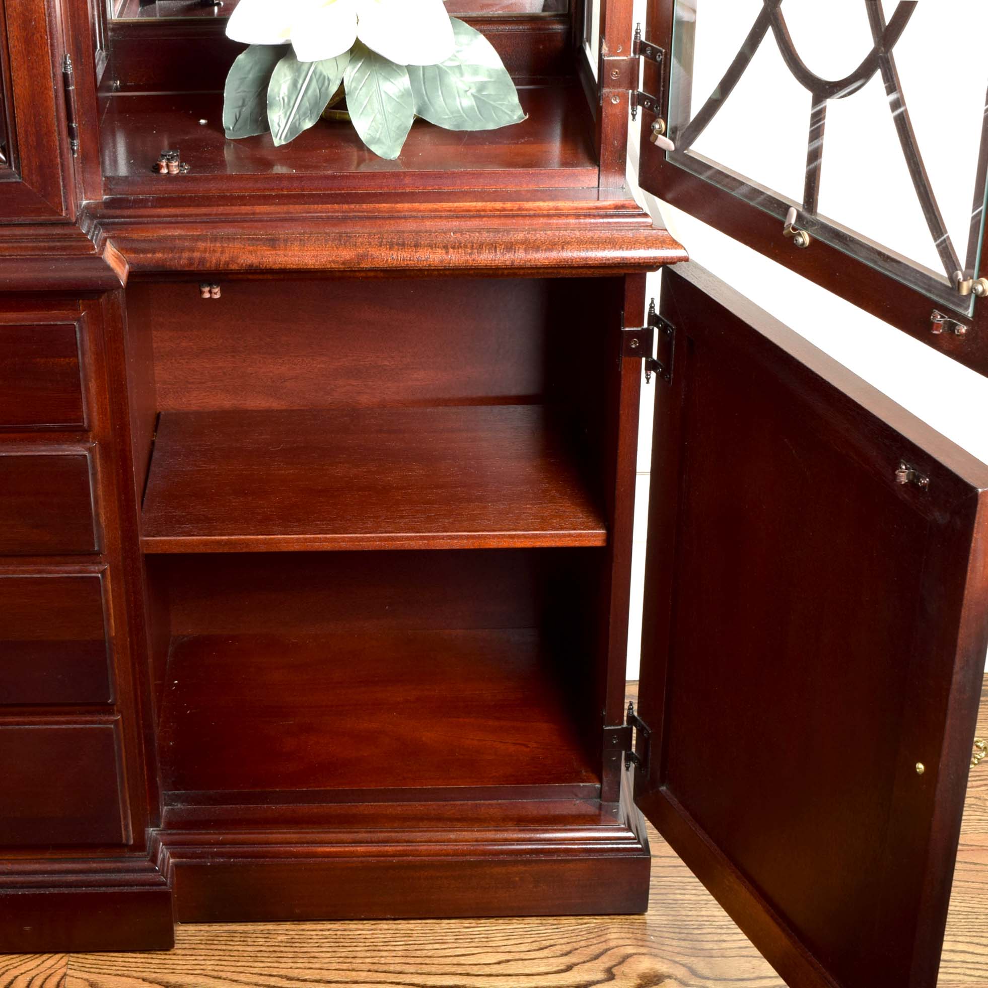 Federal Style Breakfront China Cabinet by Thomasville Furniture