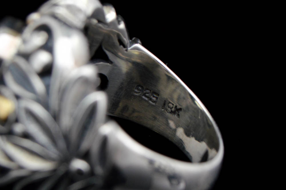 Sterling Silver, 18K Gold and Lemon Quartz Ring