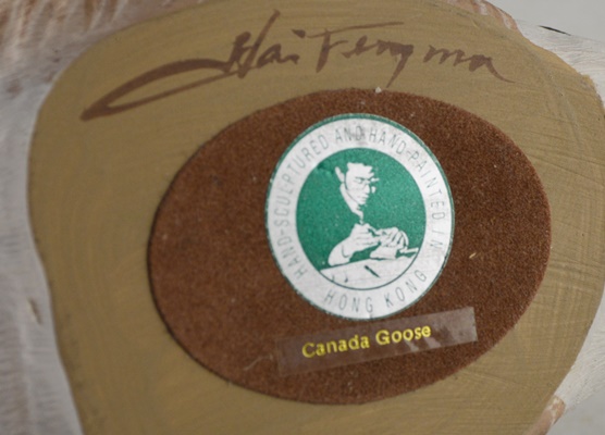 Hand-Sculpted and Painted Canada Goose Porcelain Figurine