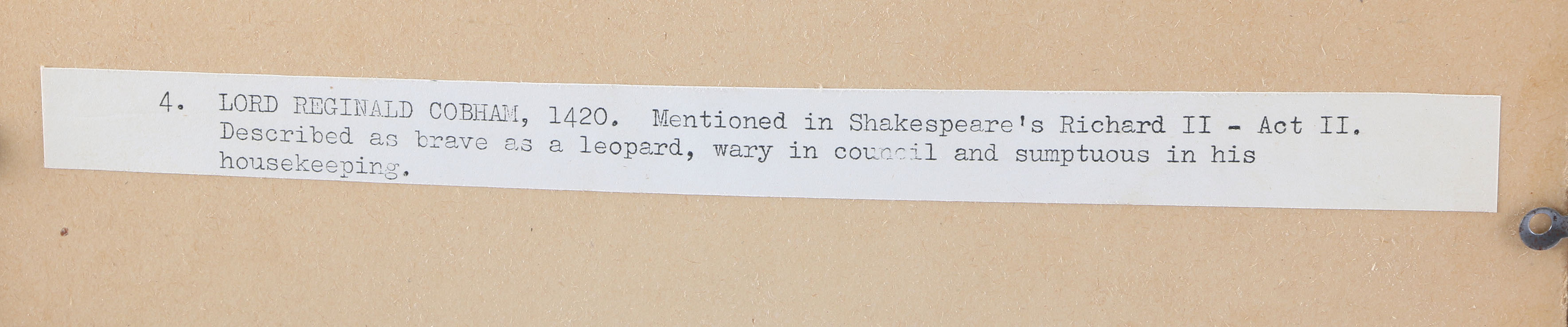 Cowan English Brass Rubbings