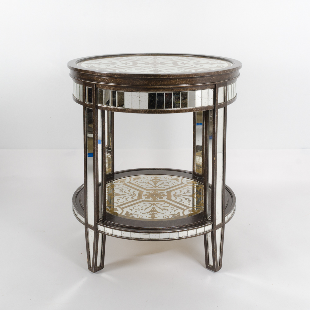 Mirrored Round Side Tables