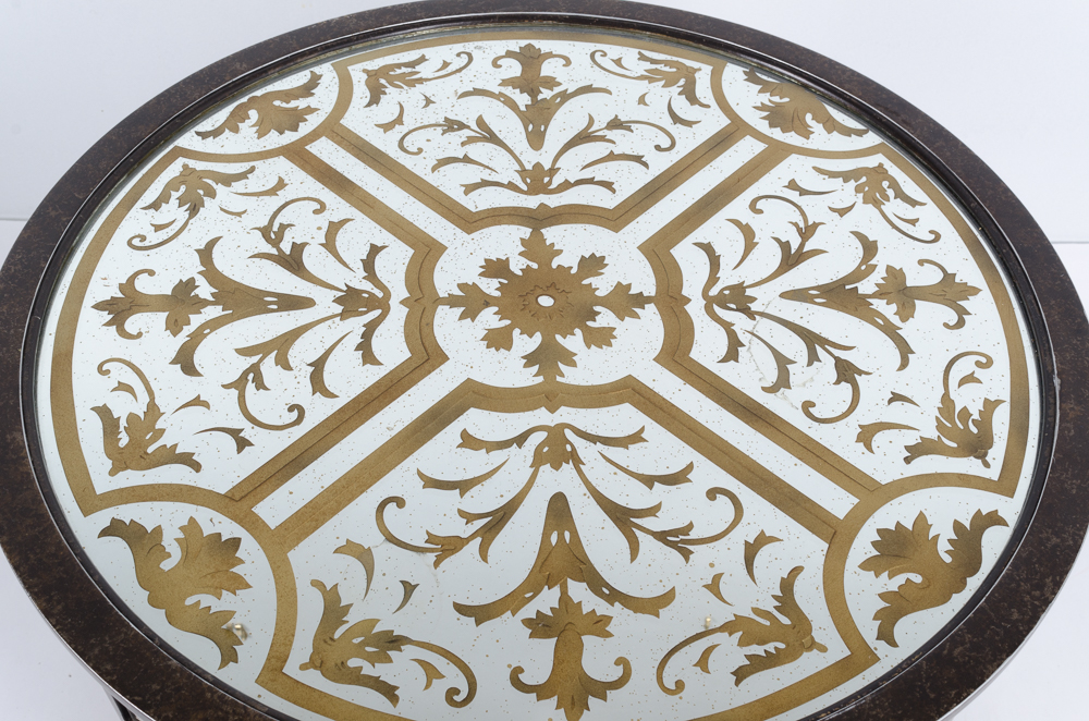 Mirrored Round Side Tables