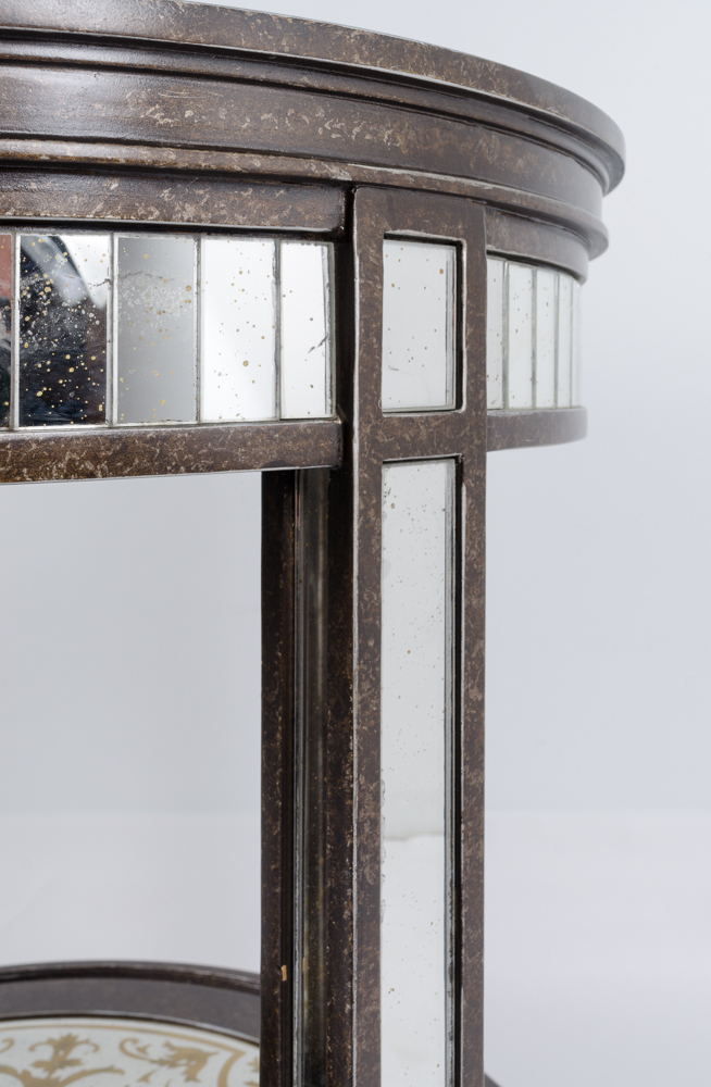 Mirrored Round Side Tables