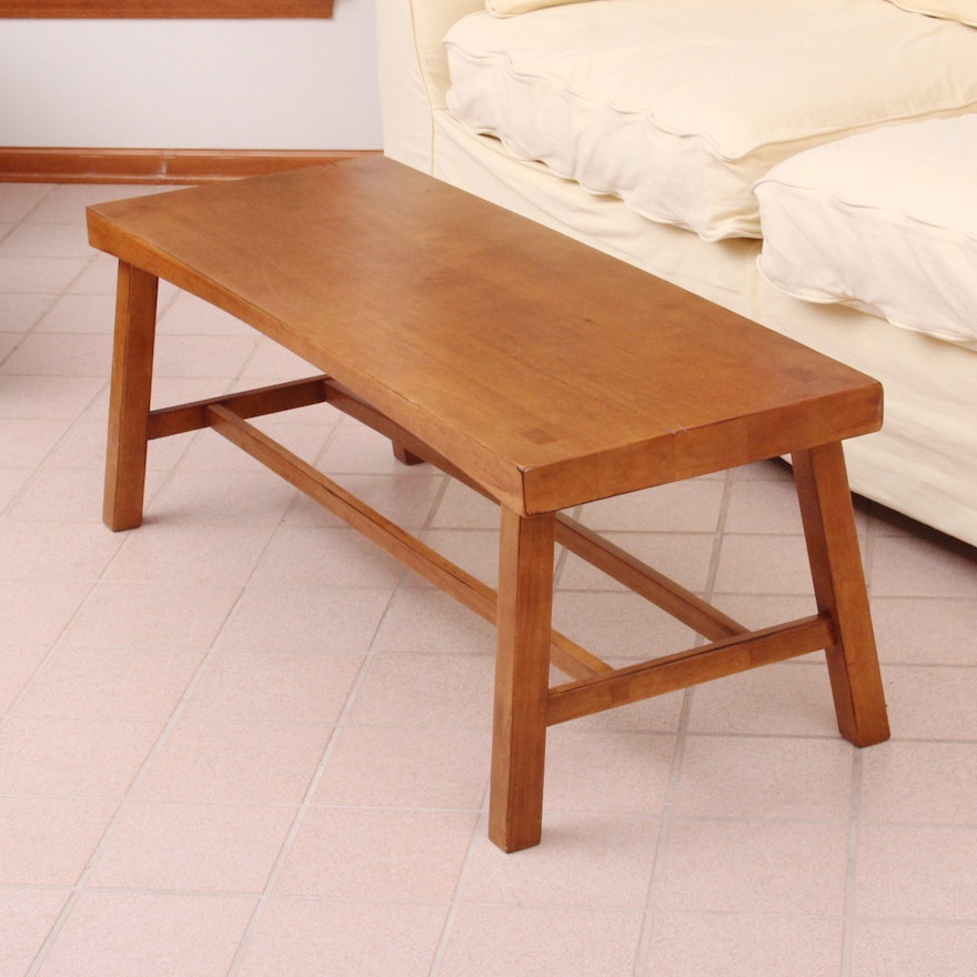 Wood Coffee Table Bench