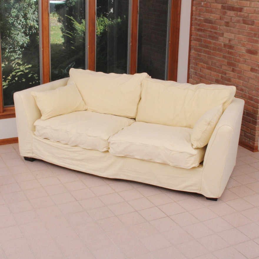 Upholstered Cream Sofa