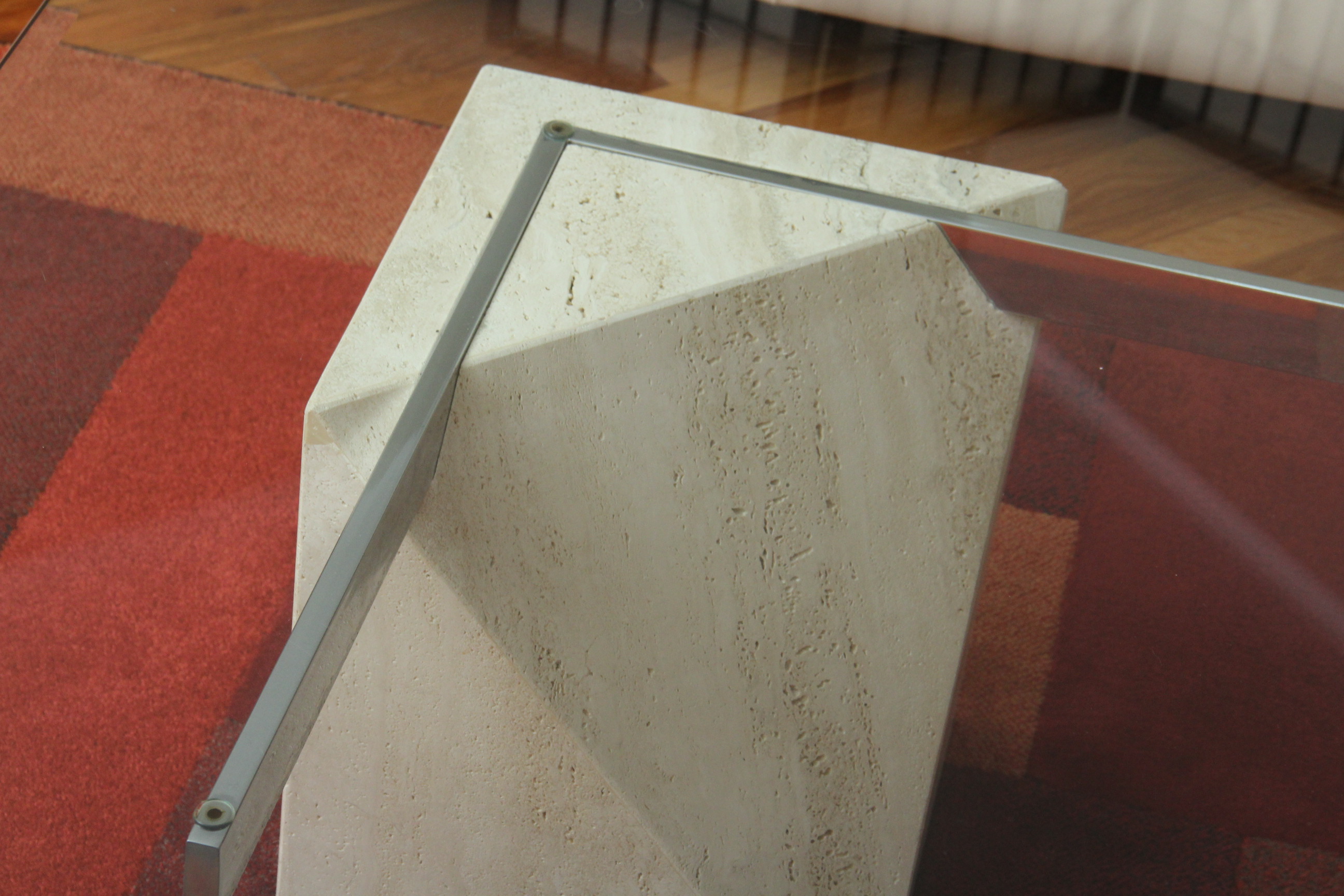 Glass Top Marble Coffee Table