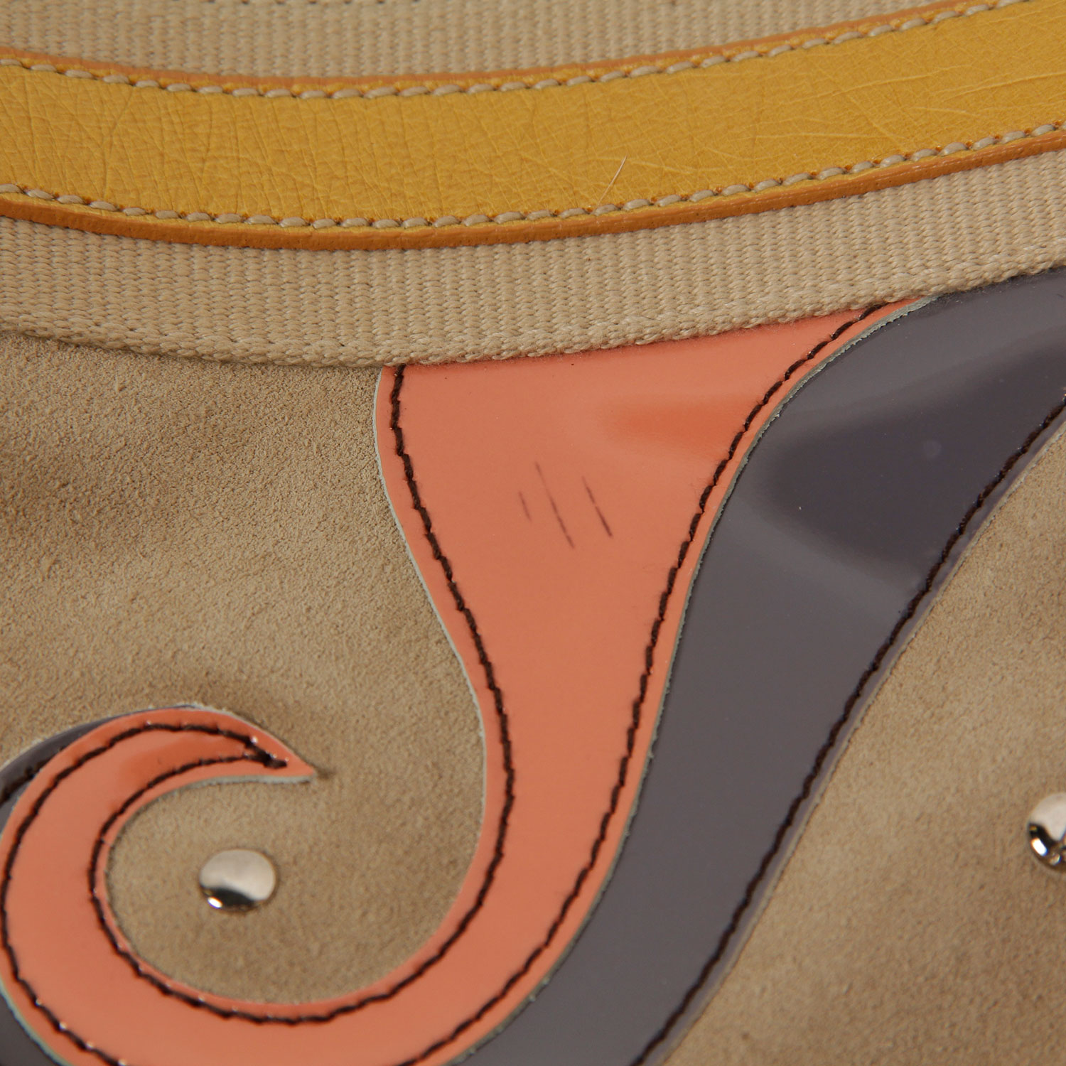 Prada Suede and Ostrich Leather Shopper with a Sea Motif