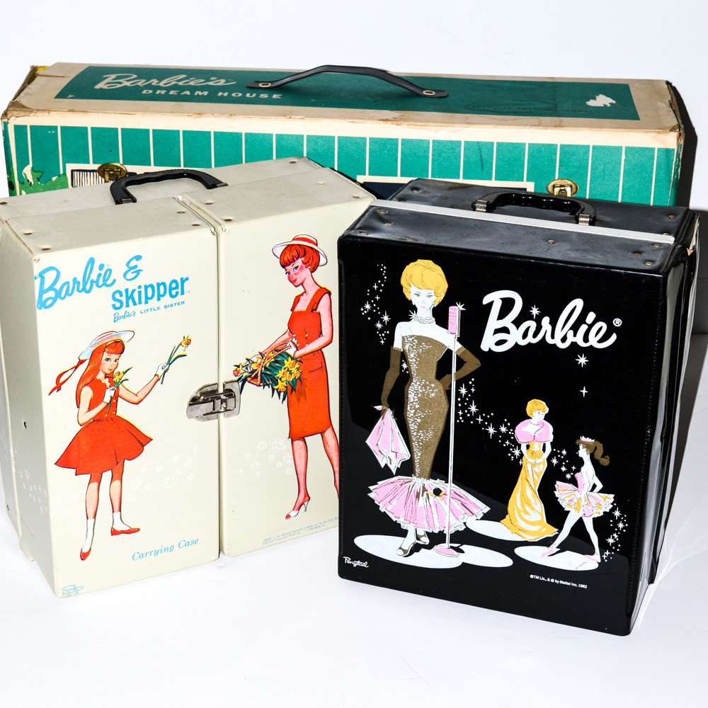Barbie's Dream House with Barbie and Skipper Dolls and Carrying Cases