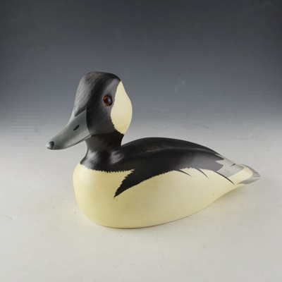 E. Meigs Morrison Signed L/E Drake Bufflehead Wood Carved Duck