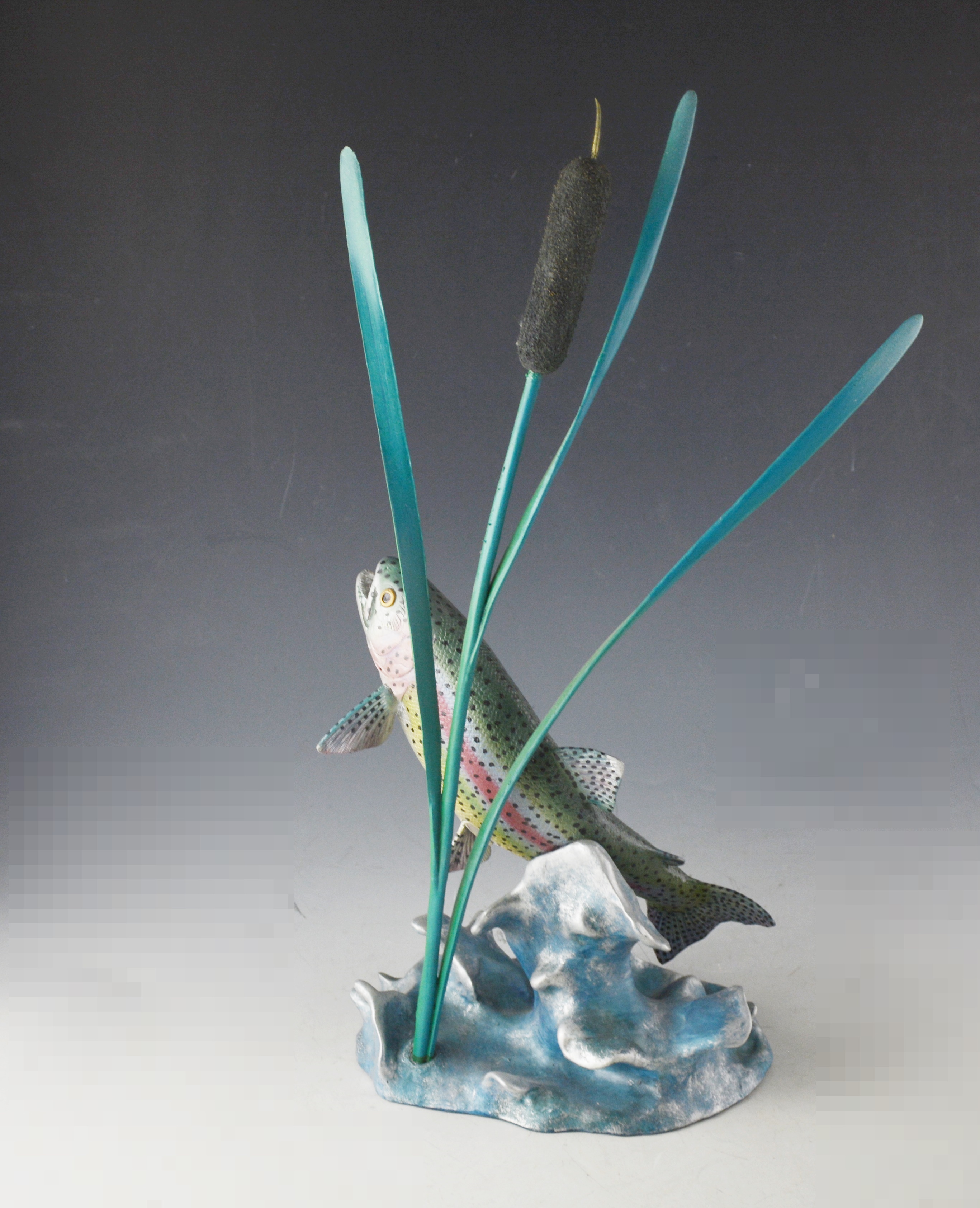 Danbury Mint Fish Figures and Carruth Bass Plaque