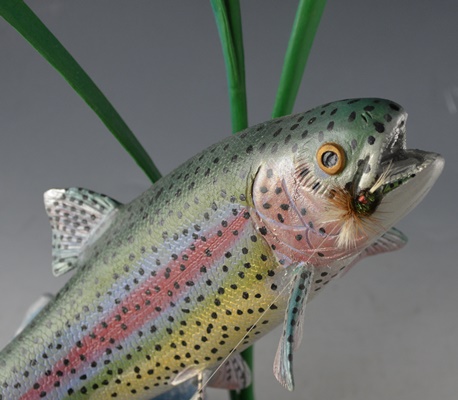 Danbury Mint Fish Figures and Carruth Bass Plaque