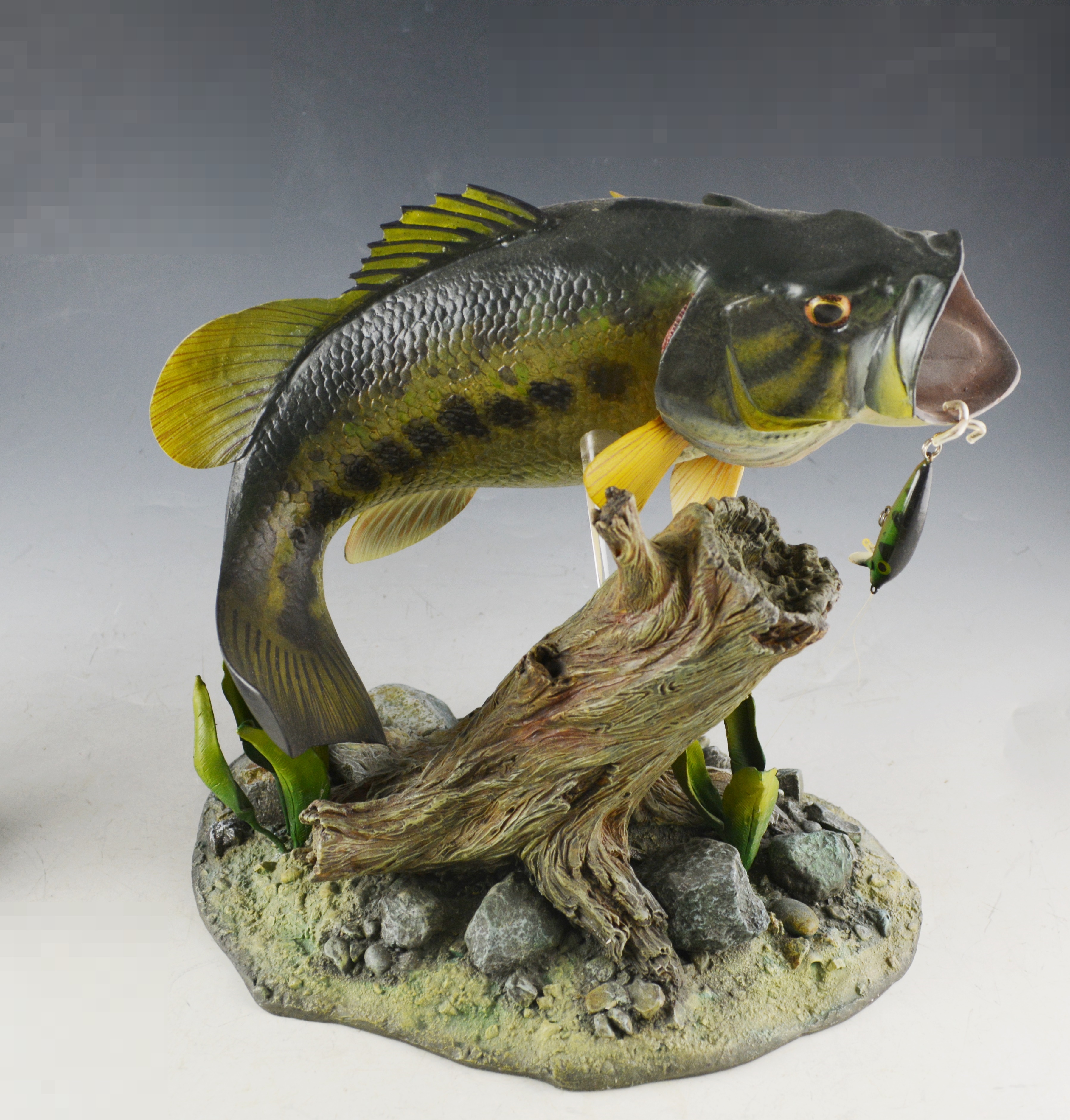 Danbury Mint Fish Figures and Carruth Bass Plaque
