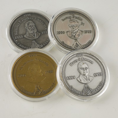 Four Famous Masons Medallions