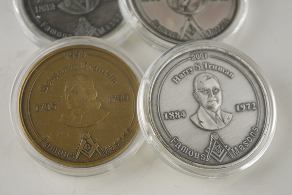 Four Famous Masons Medallions