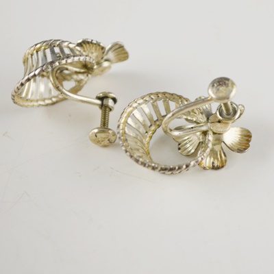 Von Dell Sterling Silver Screw Back Earrings