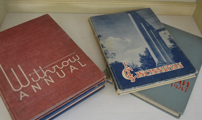 University of Cincinnati and Withrow High School Hardcover Year Books