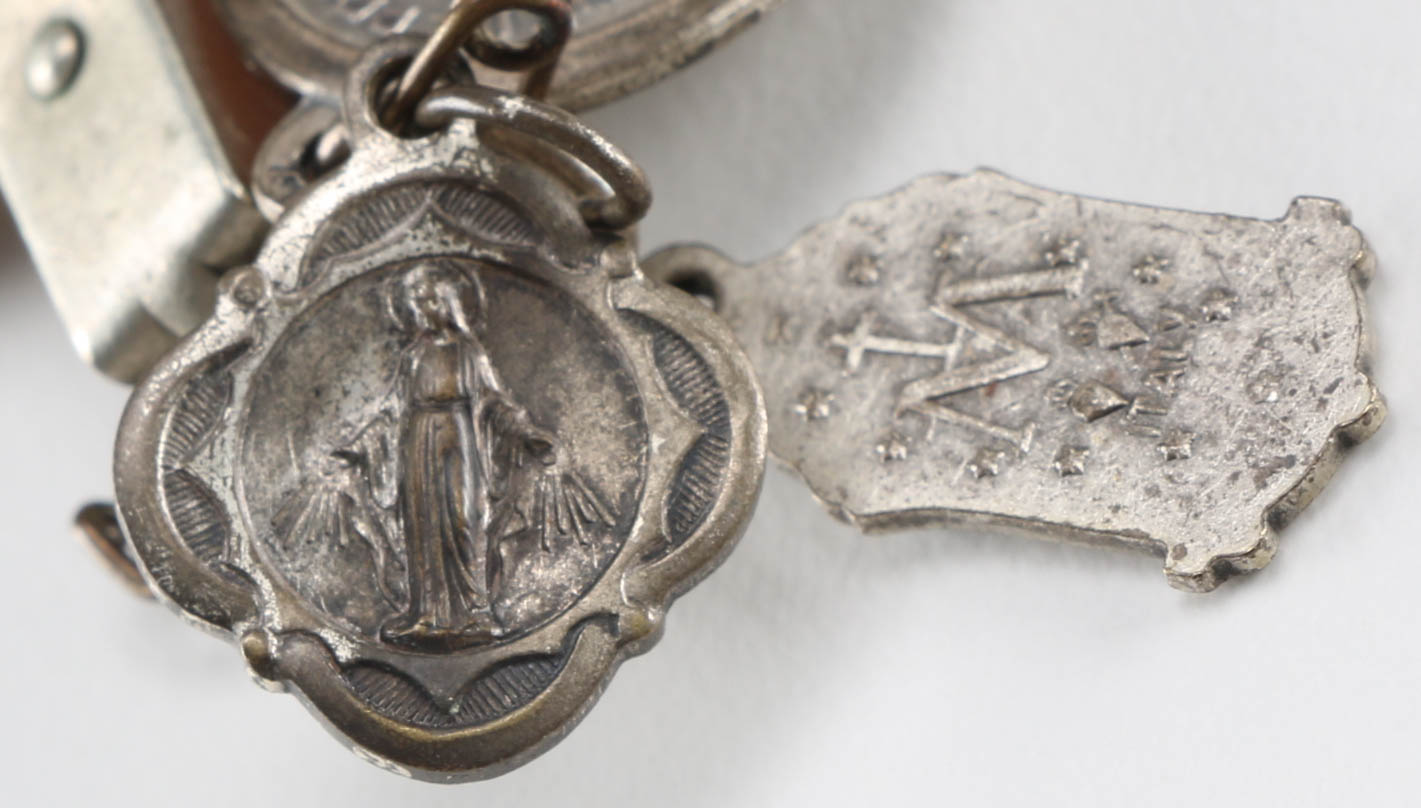 Italian Black Rosary and Lourdes Crucifix