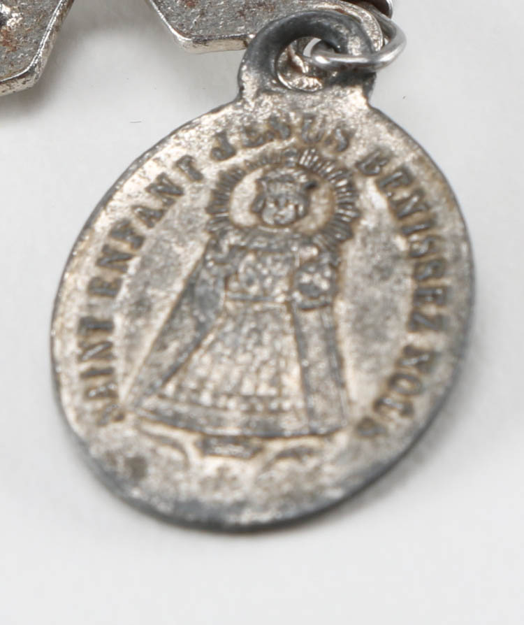 Italian Black Rosary and Lourdes Crucifix