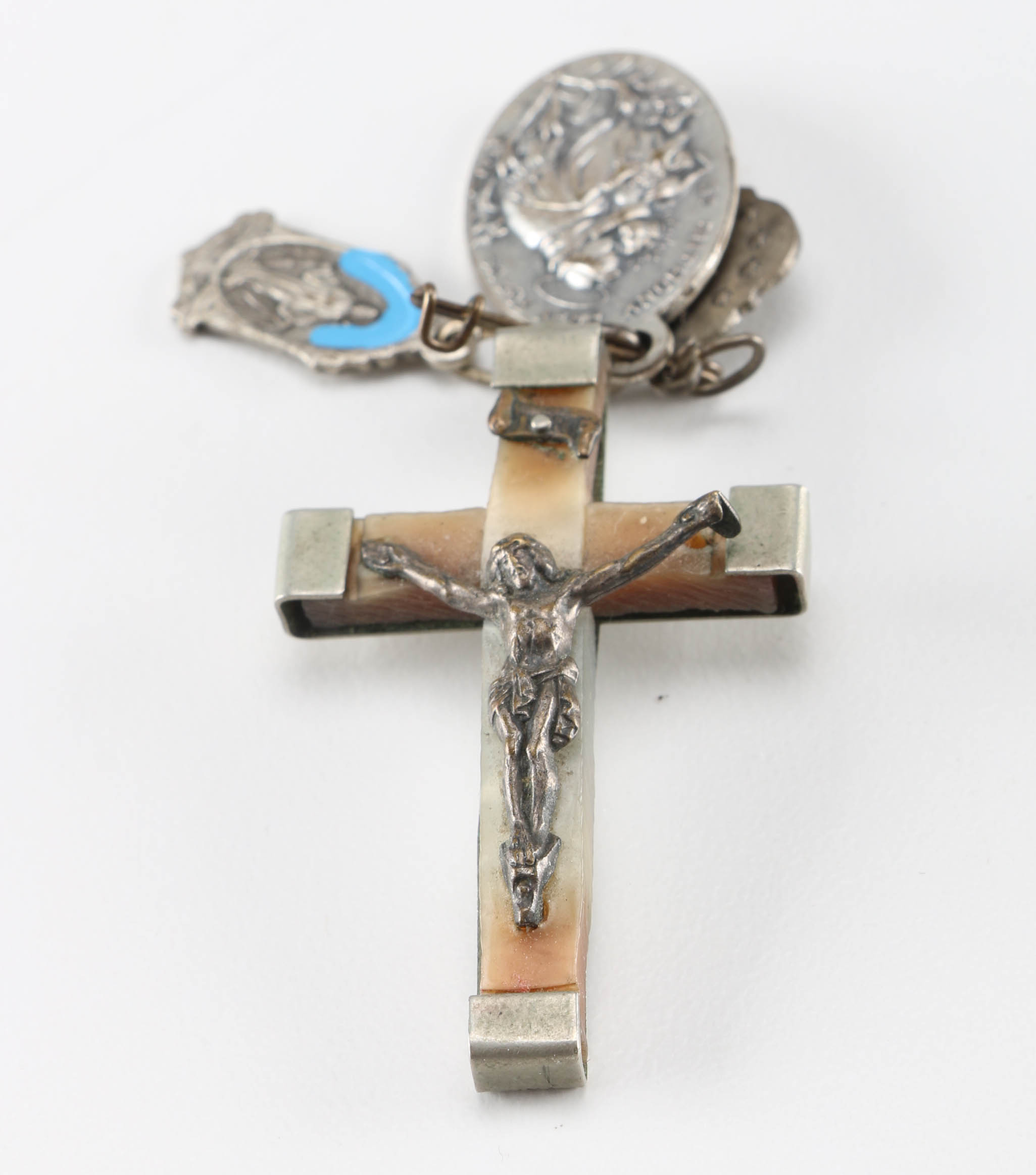 Italian Black Rosary and Lourdes Crucifix