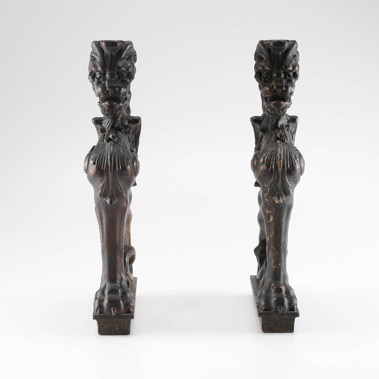 Early 20th Century Carved Winged Lion Table Base