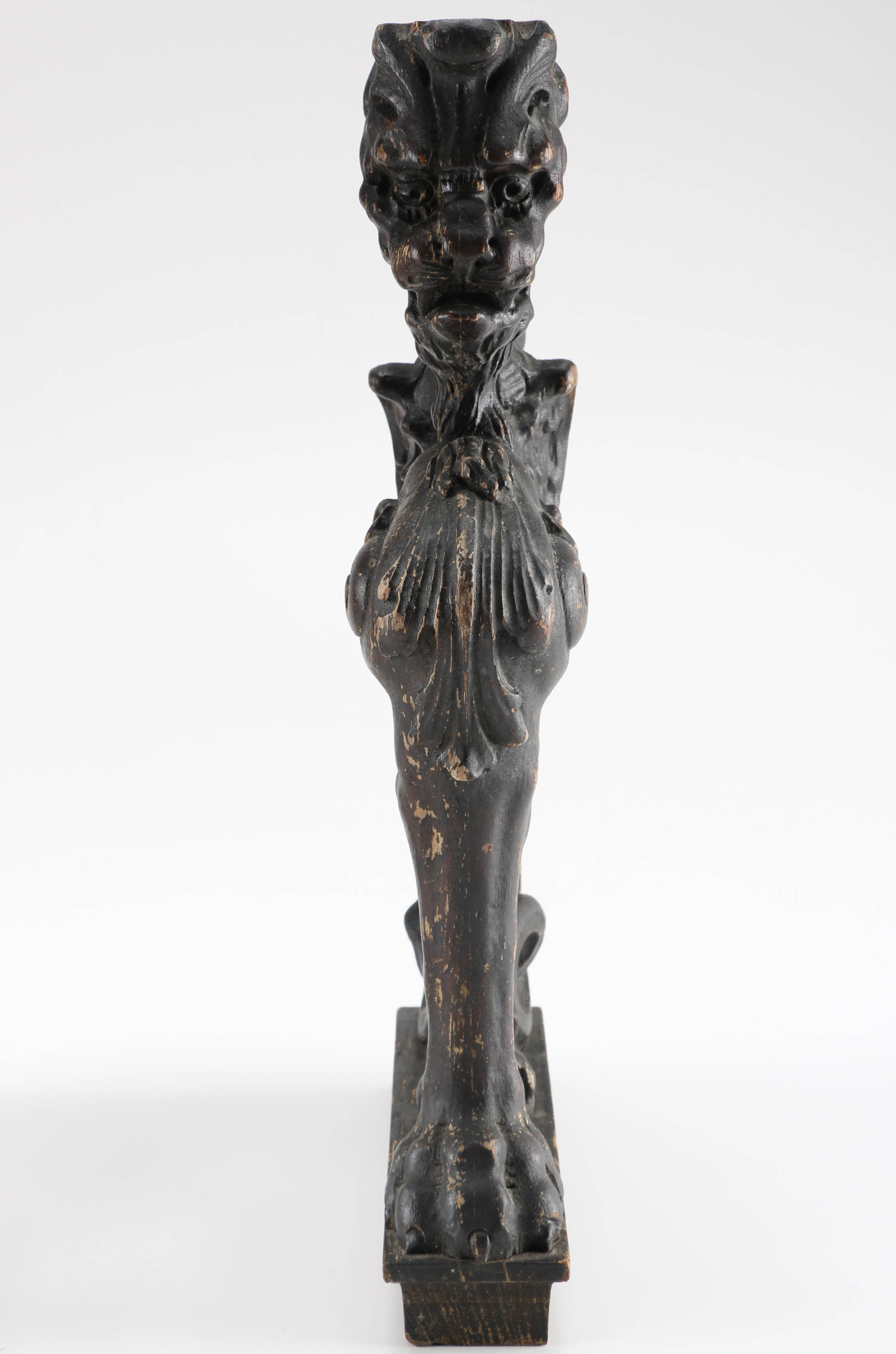 Early 20th Century Carved Winged Lion Table Base