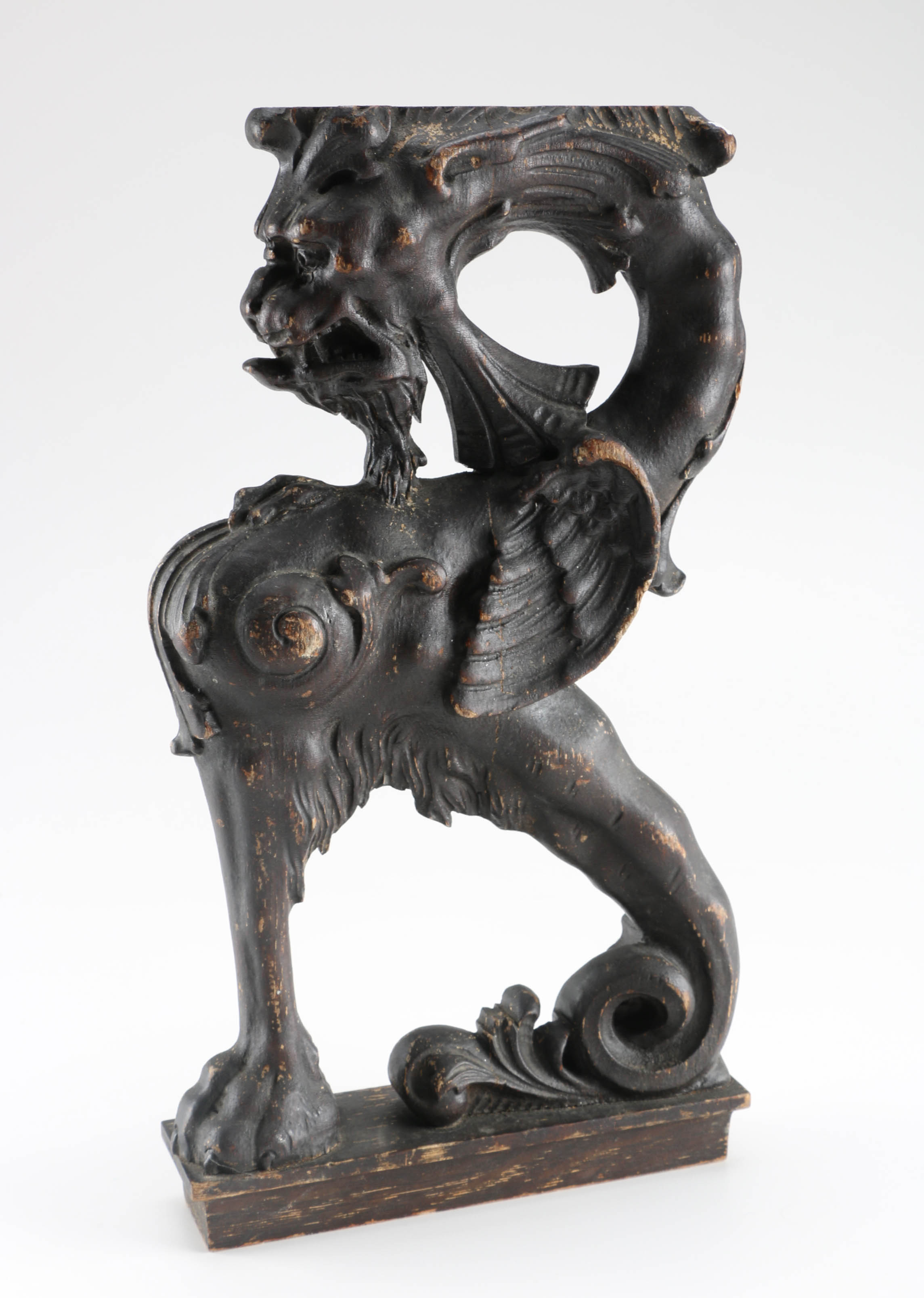 Early 20th Century Carved Winged Lion Table Base
