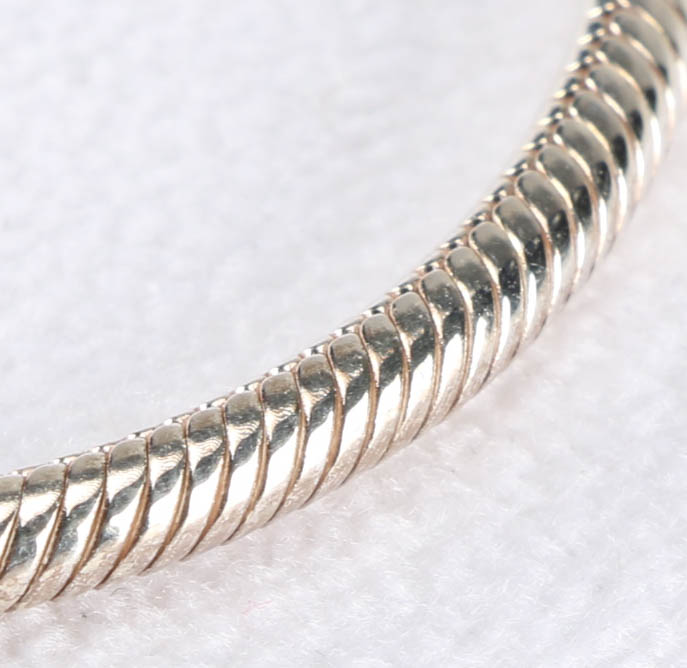 Chamilia Silver Tone Snap Charm Bracelet