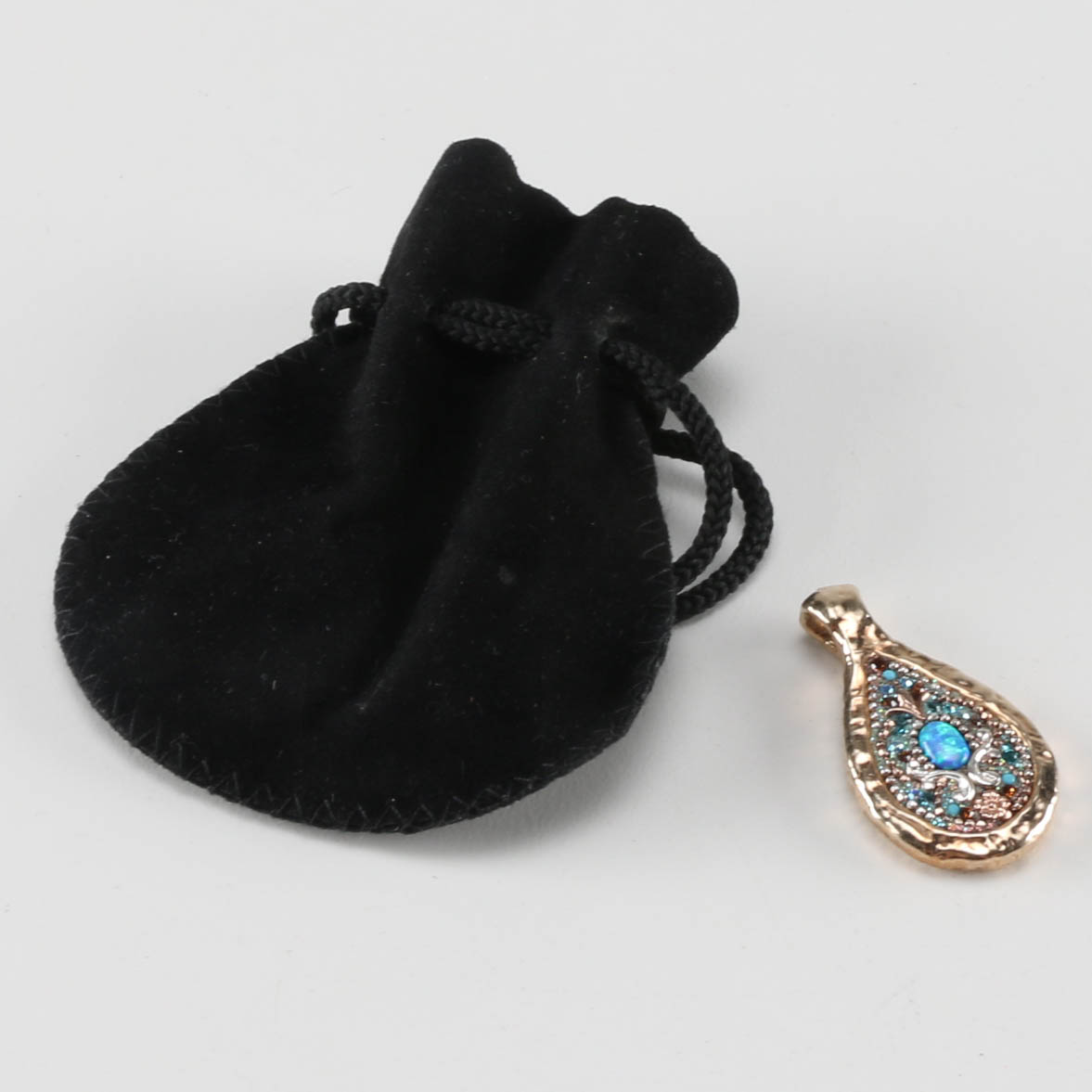 Vermeil and Synthetic Opal Pendant