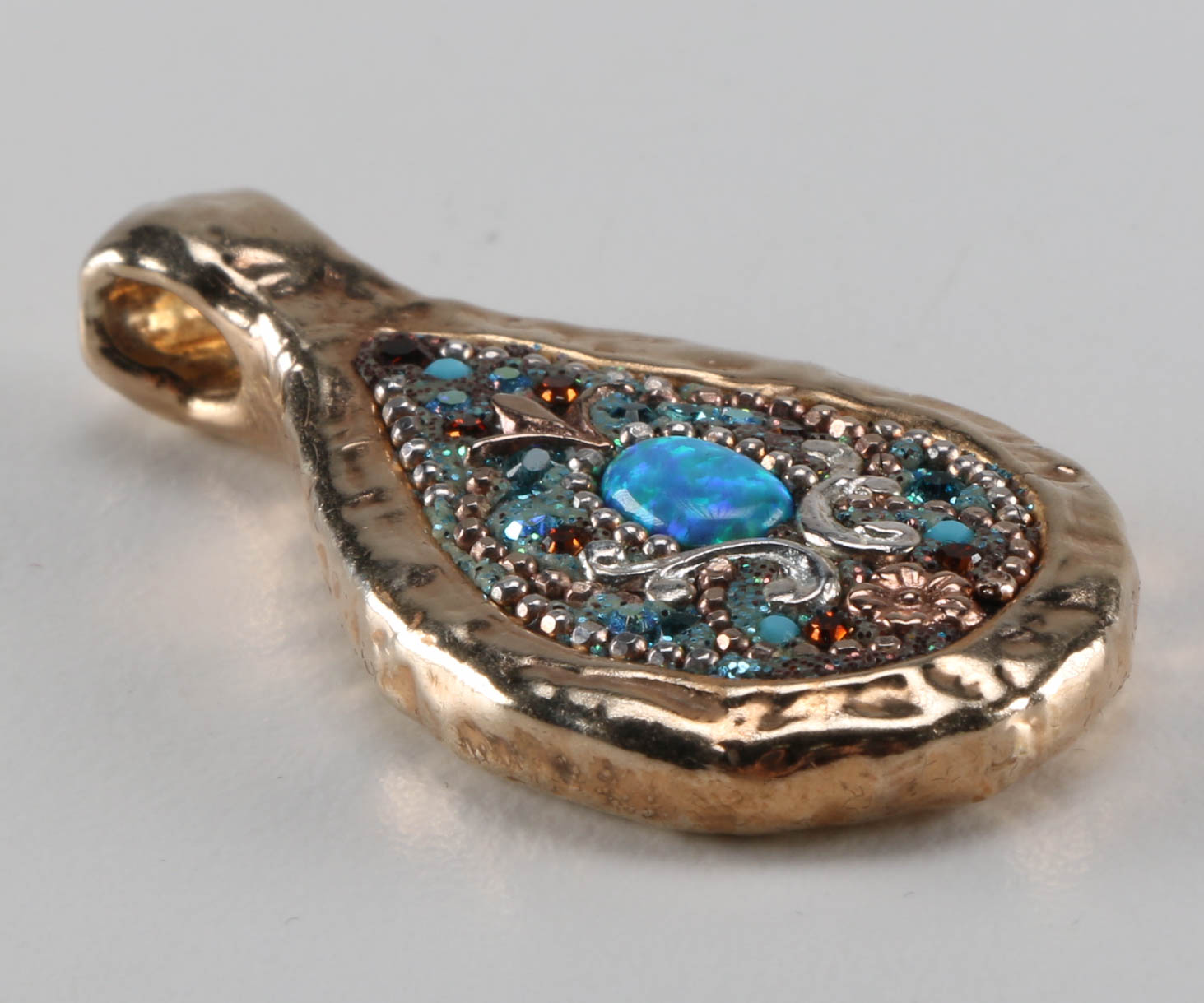 Vermeil and Synthetic Opal Pendant