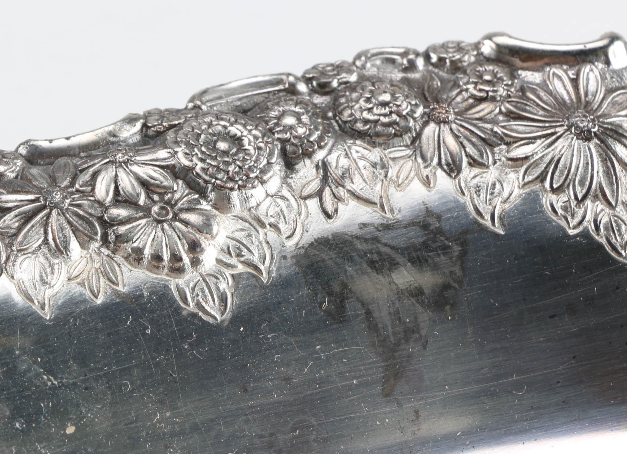 Repoussé Silver Plated Serving Dish