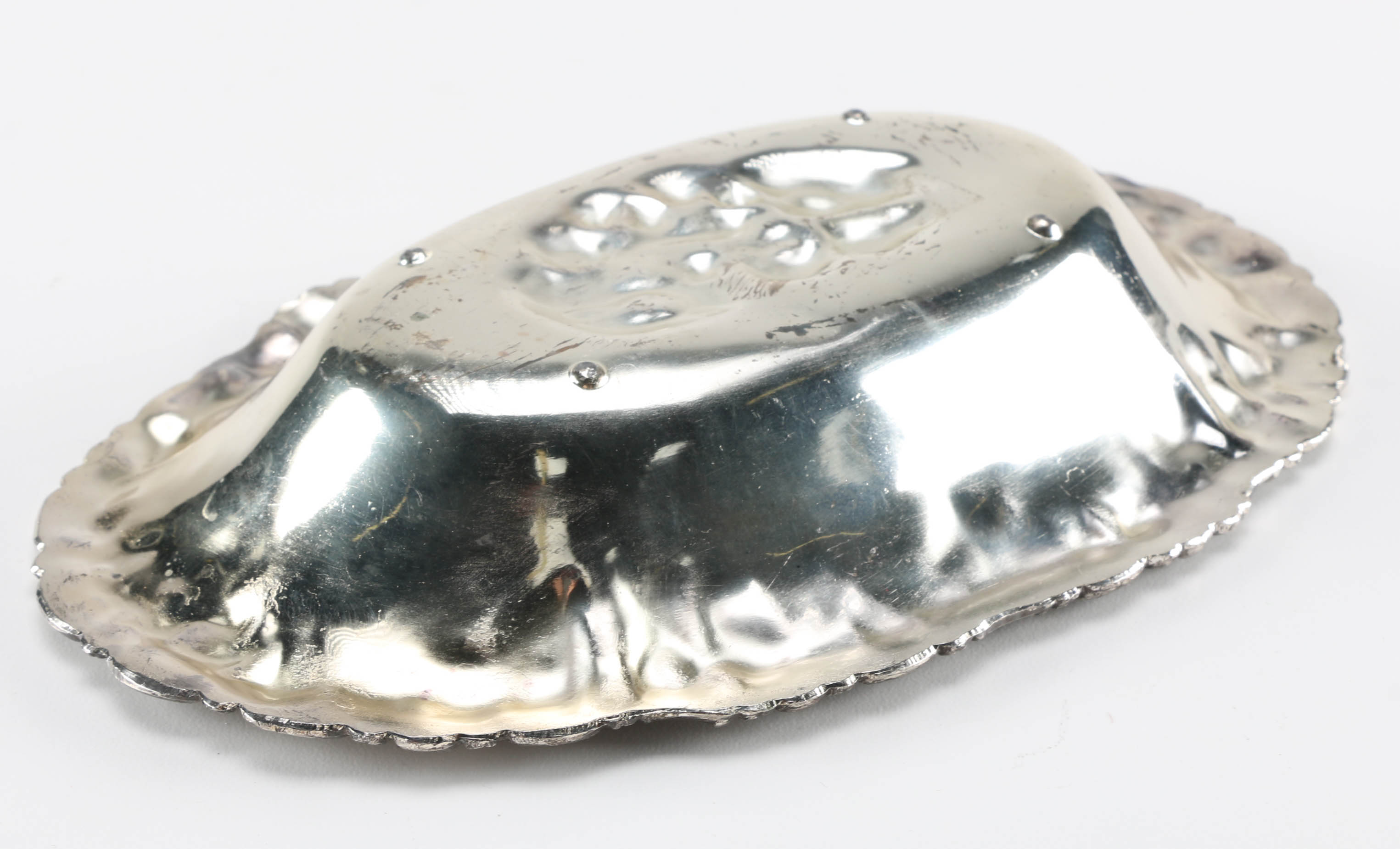 Repoussé Silver Plated Serving Dish