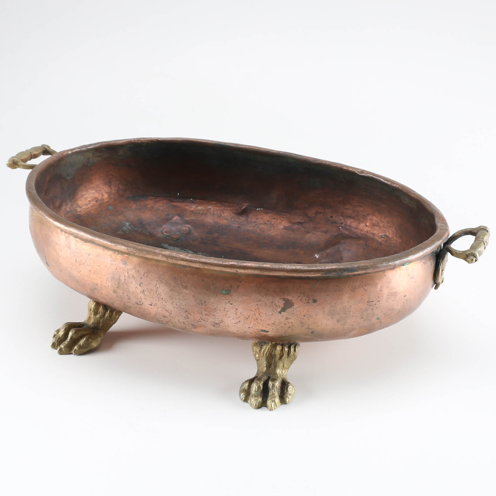 Antique Russian Copper Chafing Dish