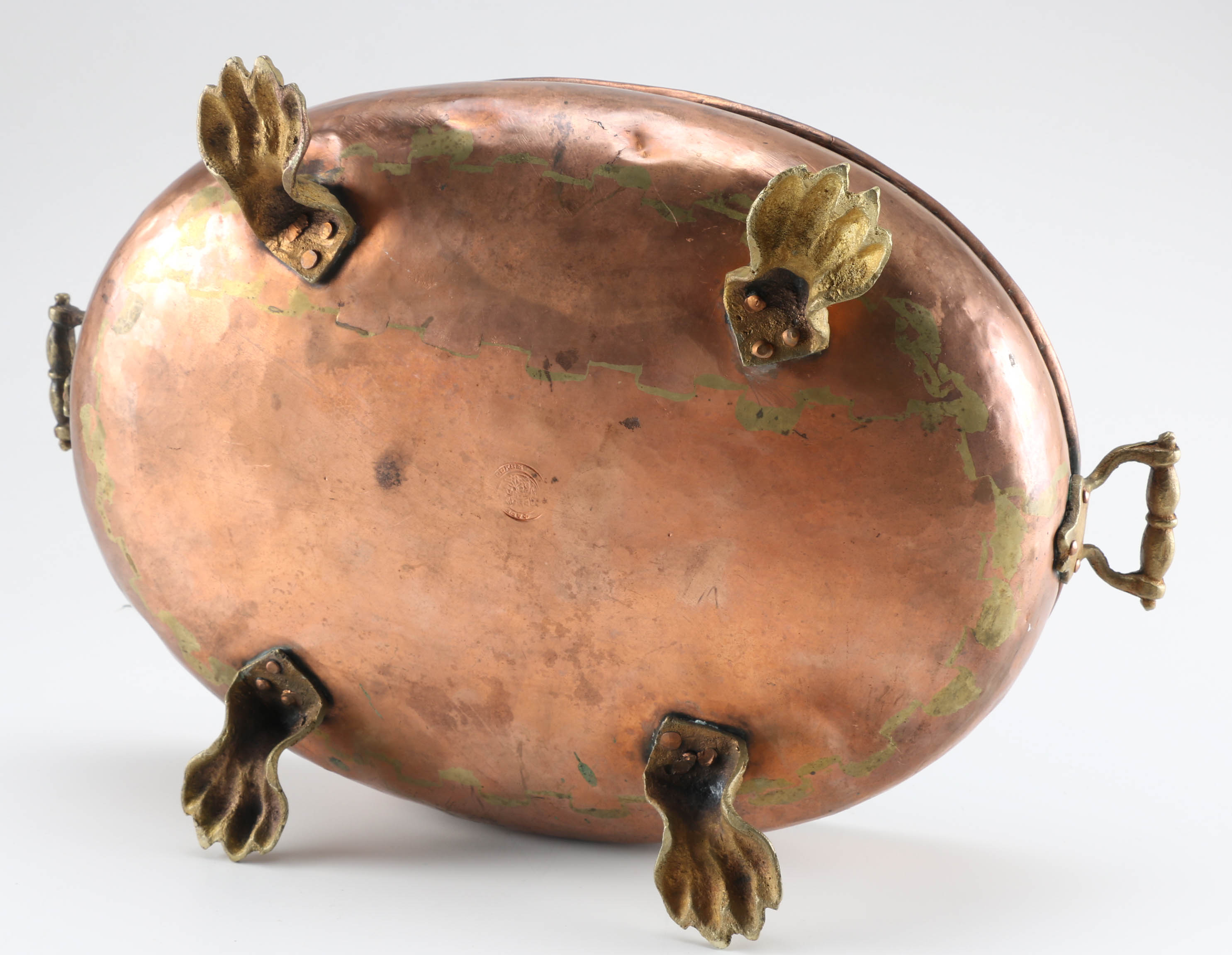 Antique Russian Copper Chafing Dish