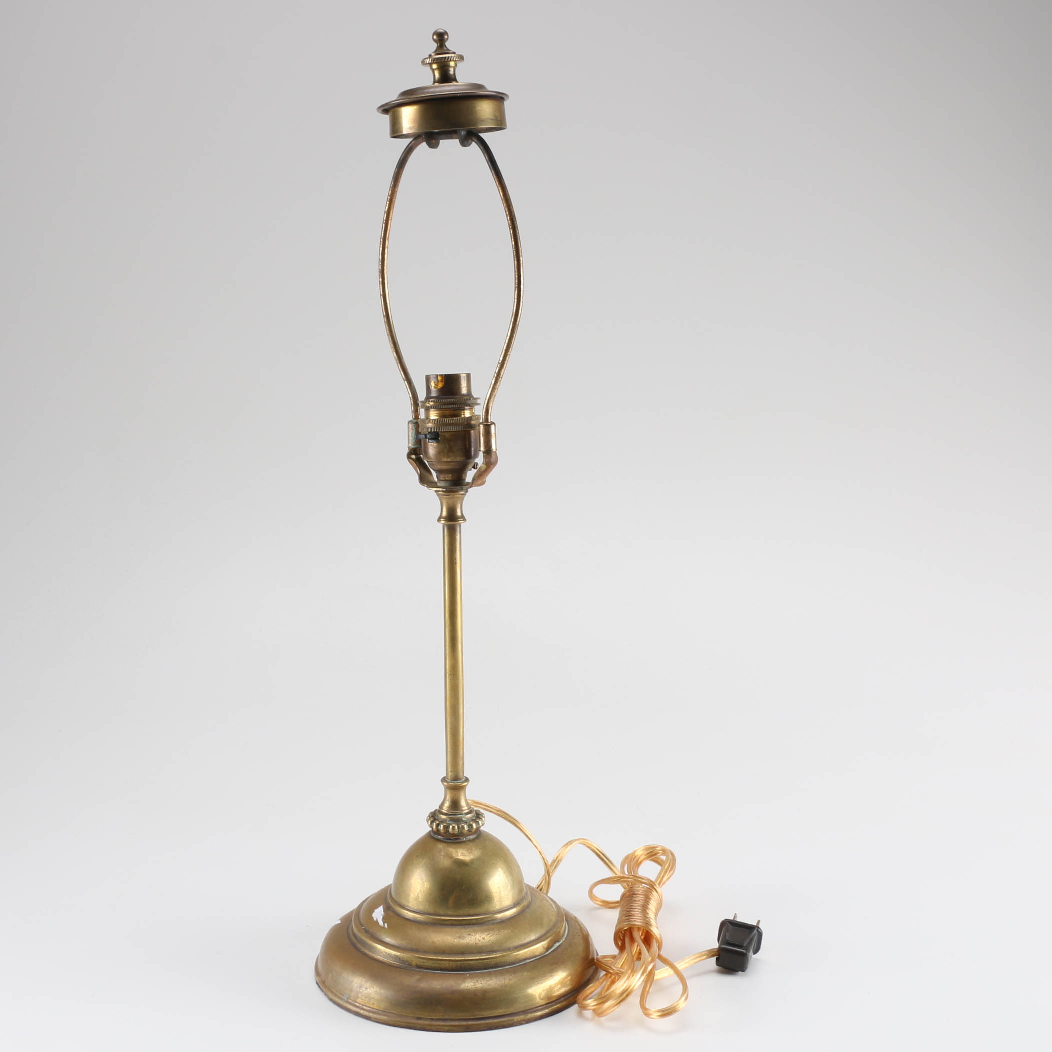 Mid-Century Brass Corded Table Lamp