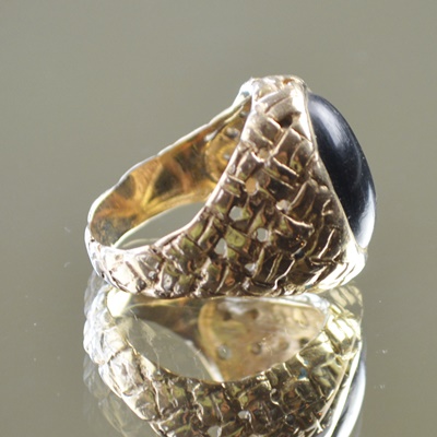 14K Yellow Gold Horn Ring